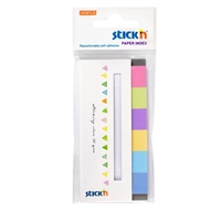 Stickn indeksfaner i pastelfarver 45x15mm 6x30 stk